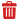 a red trash can icon