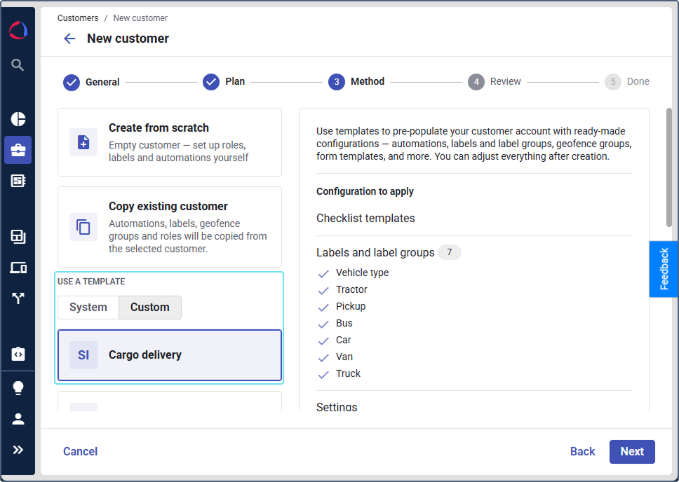 customer creation method